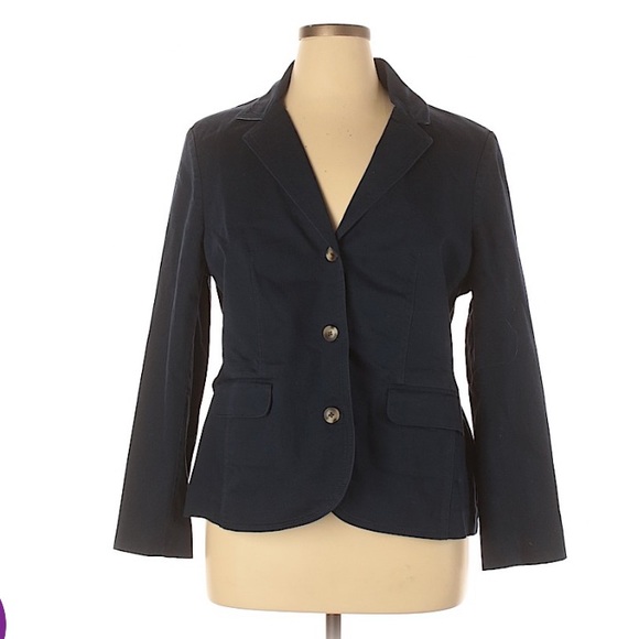L.L. Bean Jackets & Blazers - NWT L.L. Bean XL (p) navy twill Bridgeton blazer